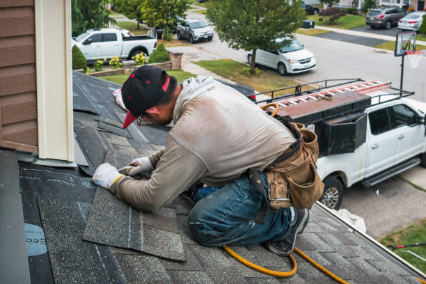 Professional Roofing technician working in Wagontown, PA